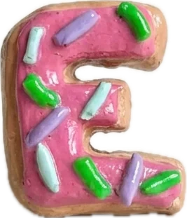 Sprinkle Letter, handmade polymer clay letters piece